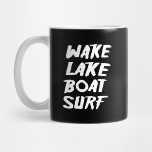 wake lake boat surf Mug